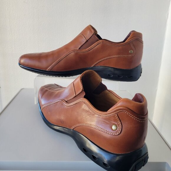 Men's Dress Casual Shoe Brown Cole Haan Bicycle Toe Loafer (Size: 11M) - Picture 6 of 16